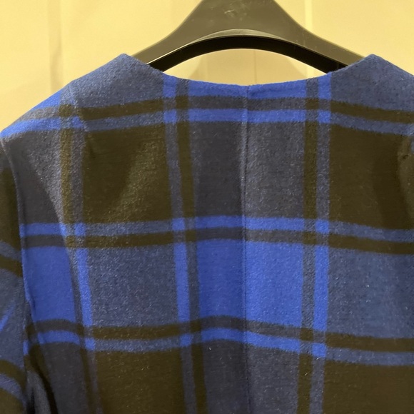 TALBOTS NWT AUTHENTIC TARTAN MAJESTY BLUE & BLACK COLLARLESS CLASIC JACKET - Picture 12 of 17